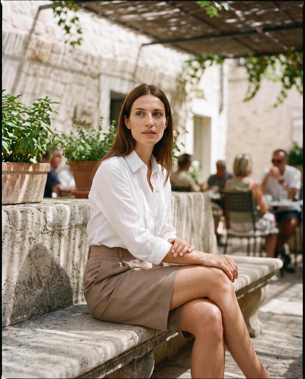 Bermuda sastre mujer — talle alto — 6