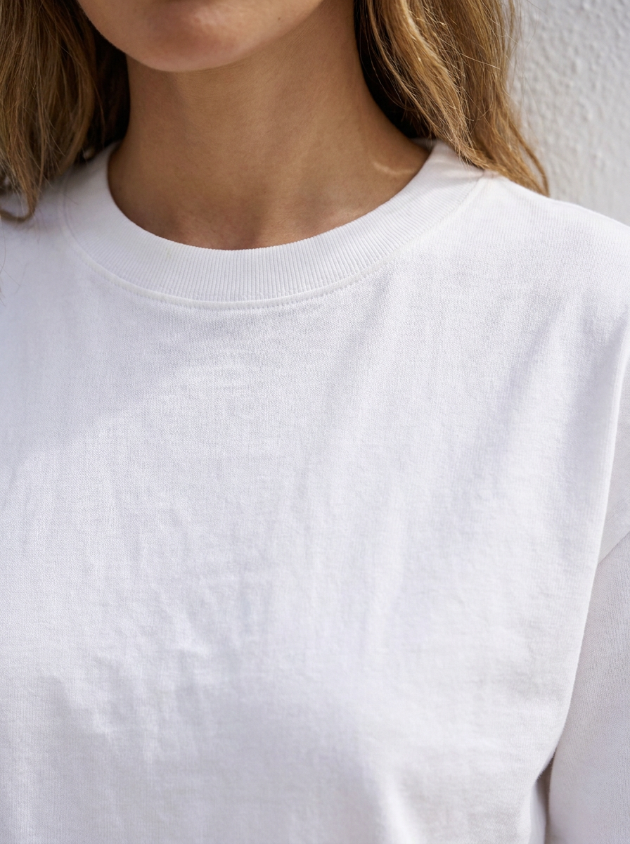 Camiseta boxy fit mujer — algodón pesado — 3